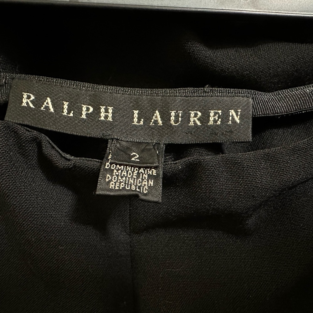 Ralph Lauren black dress pants size 2, size zipper